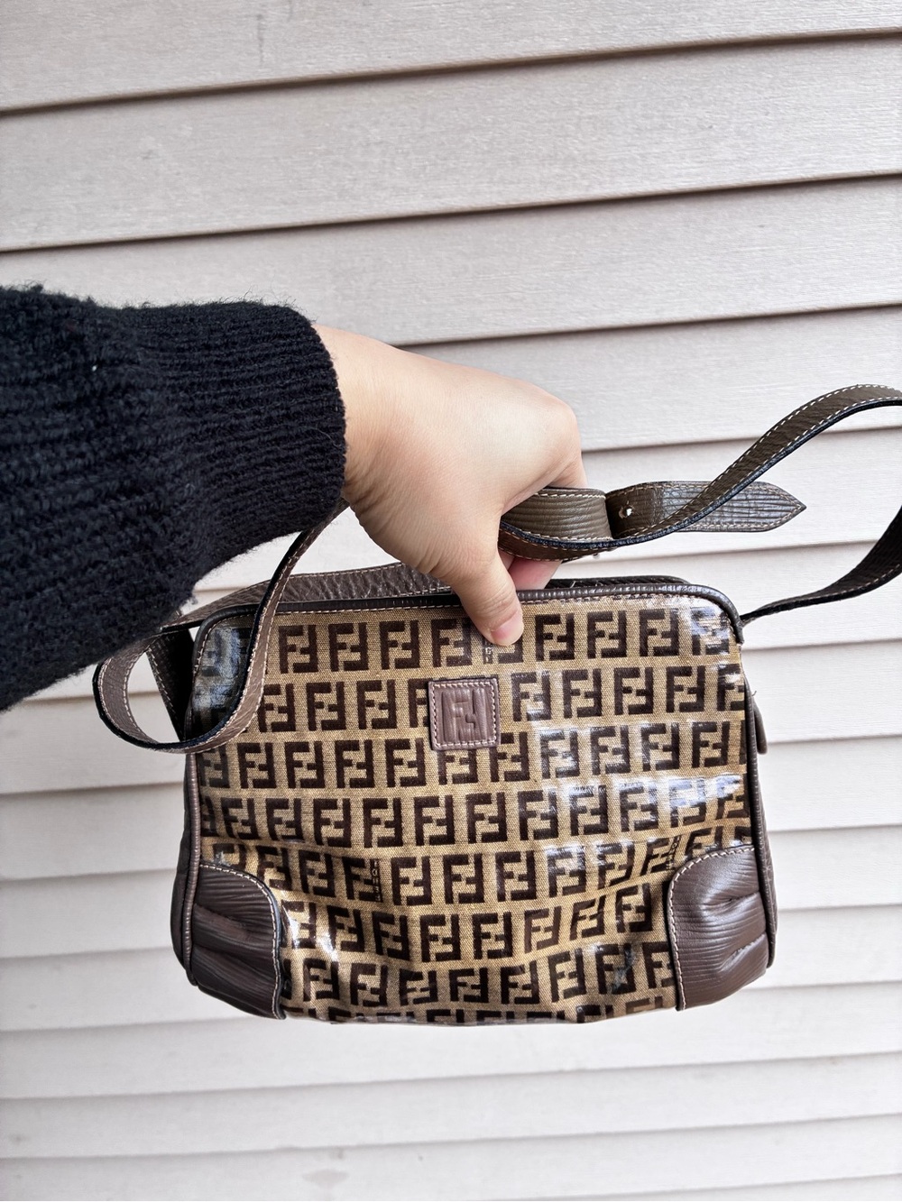 Oldies but goodies !! Fendi Brown Zucca Monogram vintage Crossbody Bag